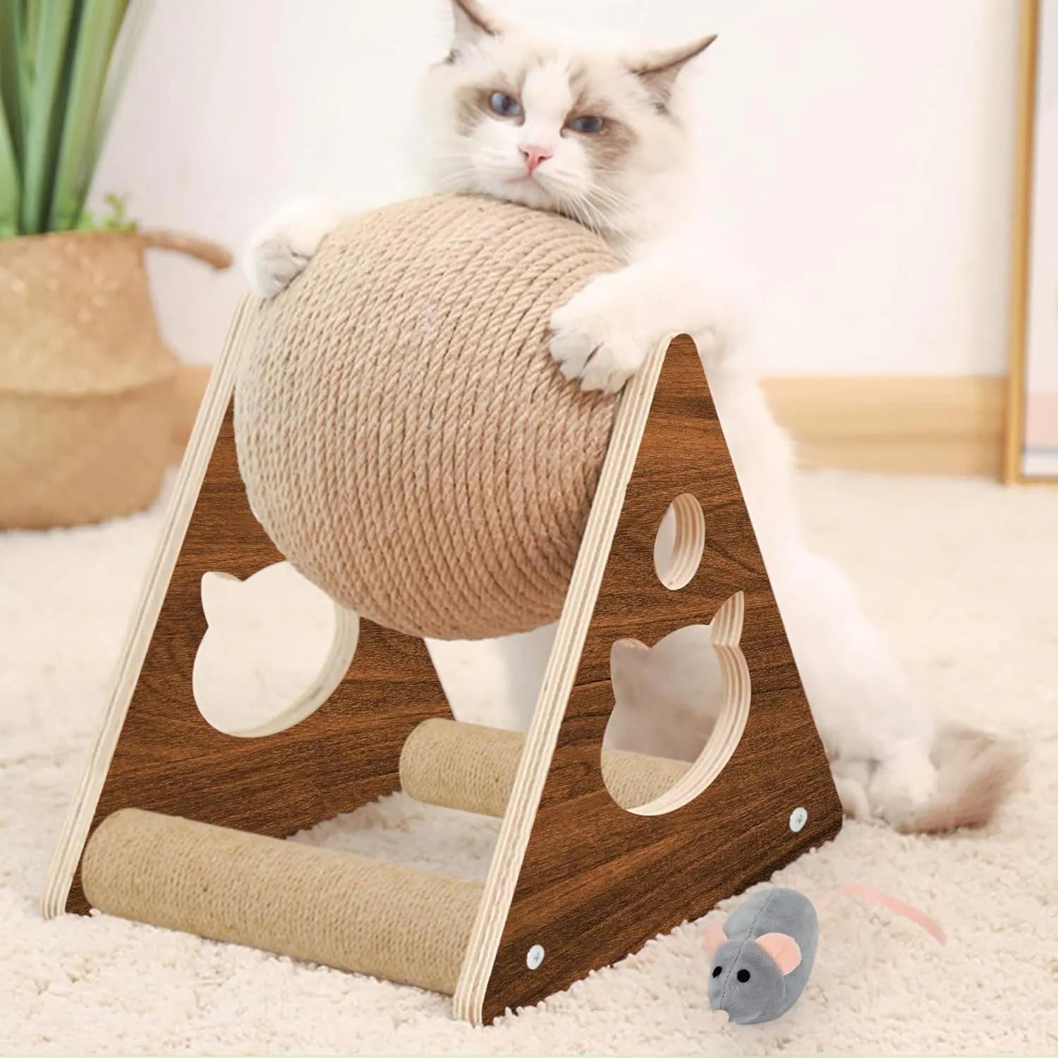 Multi-Function Cat Sisal Scratch Ball