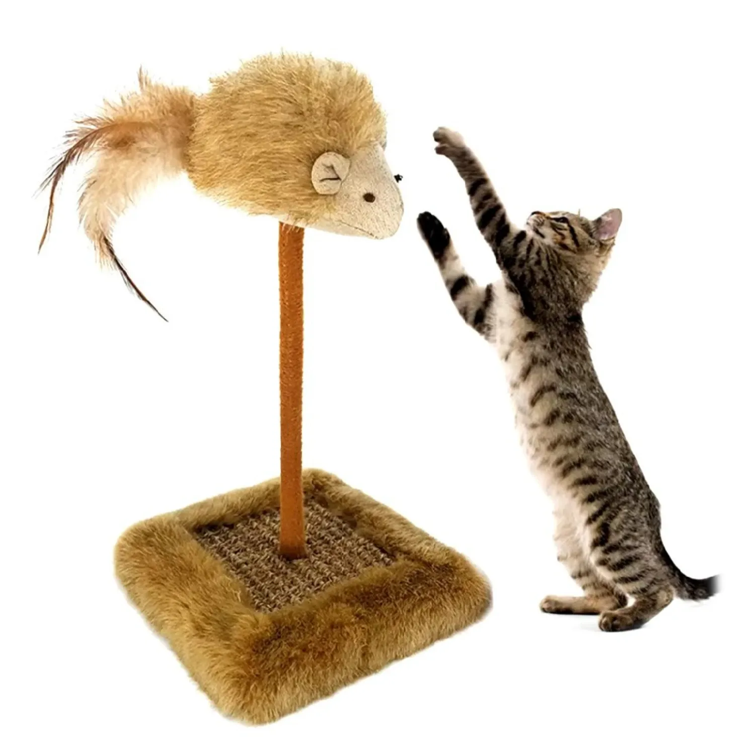 Vocal Mouse Toy with Integrated Scratch Pad