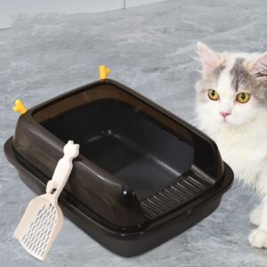 Adult Cat Open Litter Box with a Scooper