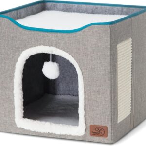 Bedsure Foldable Cat Cube Bed & Cave