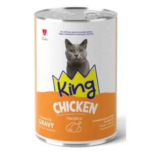 King Adult Canned Cat Food Chicken Chunks In Gravy 400g