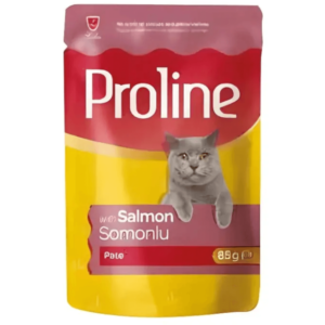 Proline Adult Cat Food Pouch – Salmon Chunks in Jelly 85g