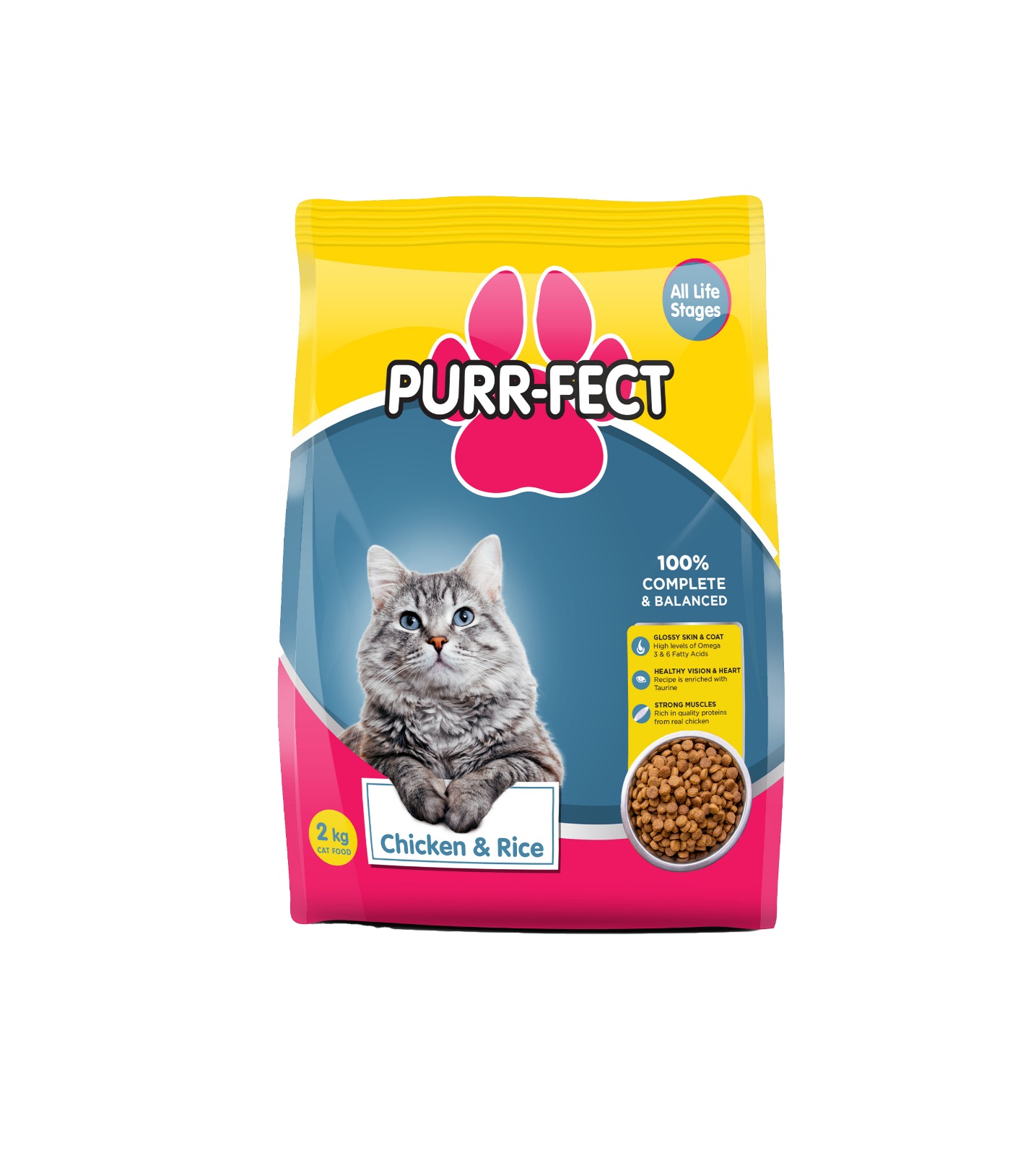 Purr-fect Cat Food Chicken & Rice – 2kg