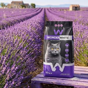 Wonderwhite Lavender Cat Litter 10kg – Clumping White Bentonite