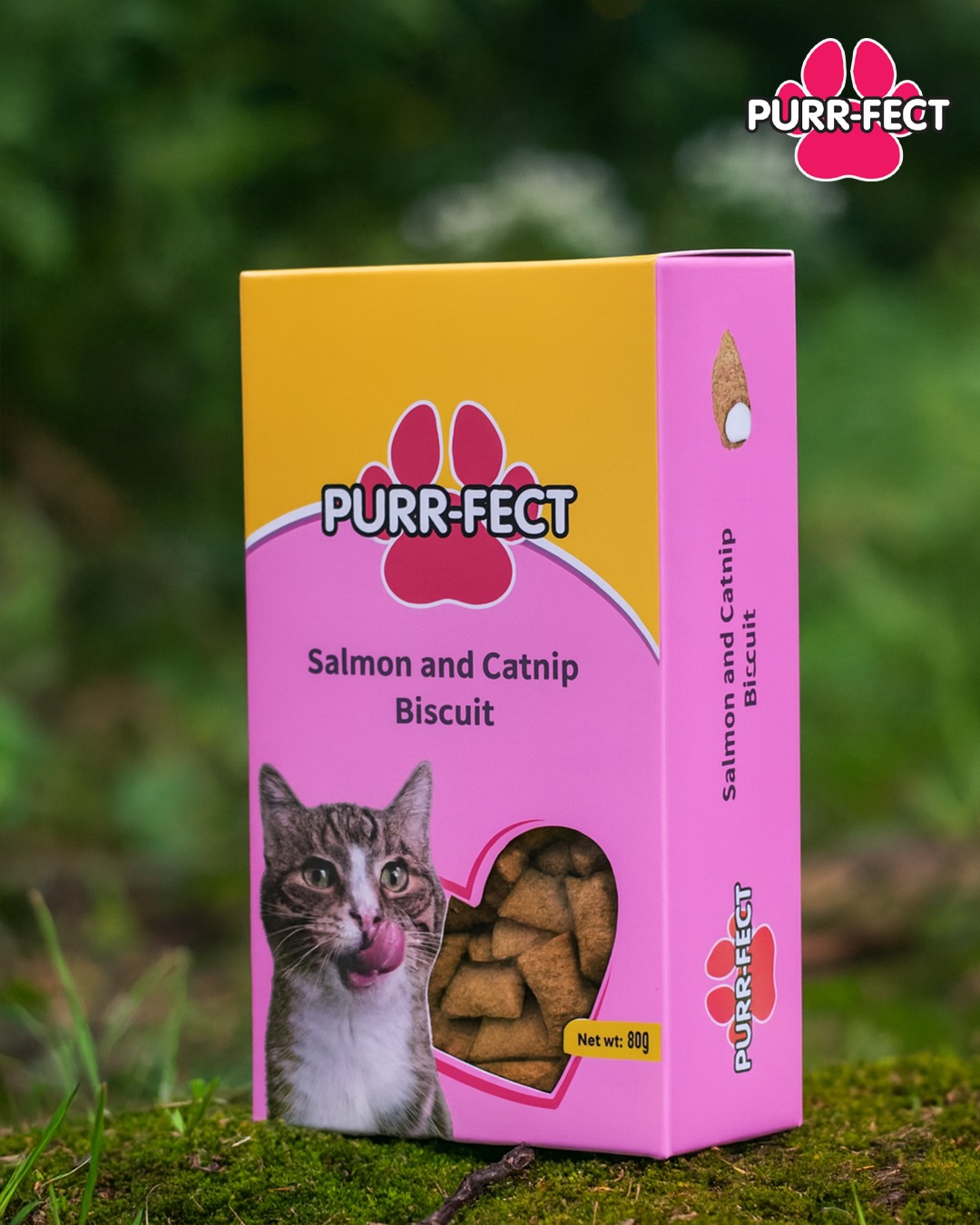 Purr-fect Salmon and Catnip Biscuits (80g)