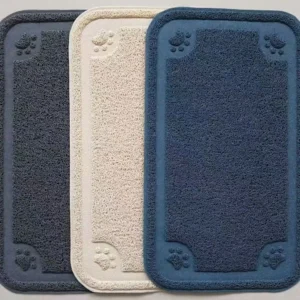 Cat Litter Mat with Paw Print Design
